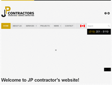 Tablet Screenshot of jpcontractors.ca